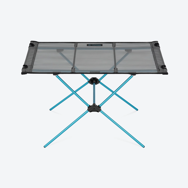 A close-up detailed view part 1 of the Helinox Table Zero LT ultralight camping table.