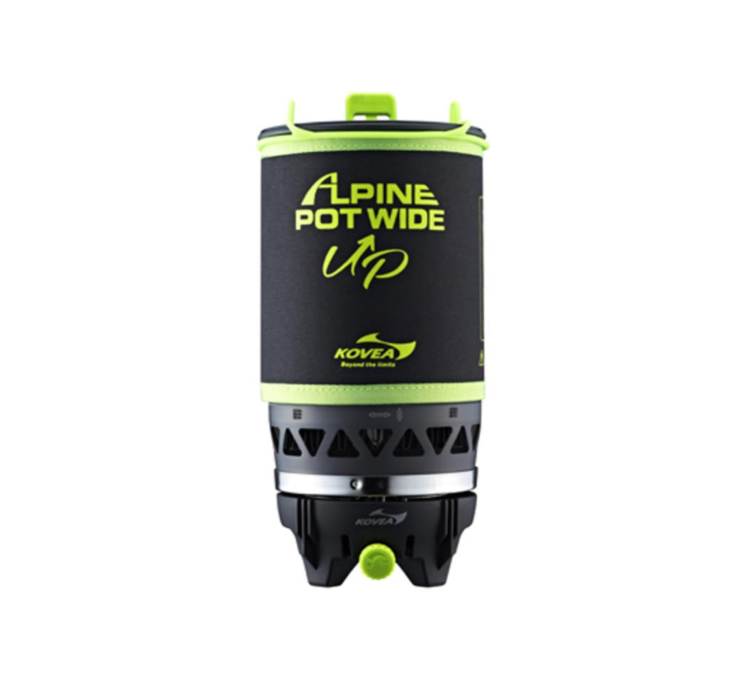 KOVEA Alpine Pot Wide Up complete cookware set for camping and backpacking.