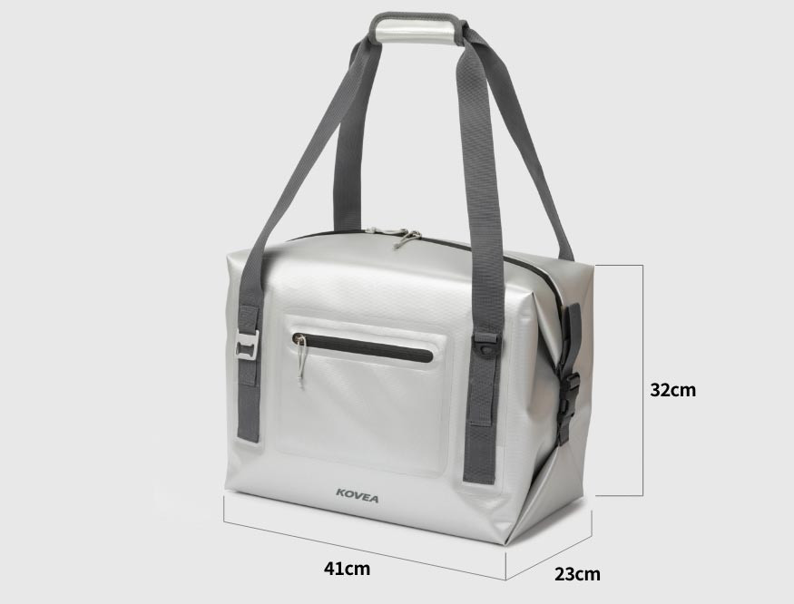 KOVEA Silver Shell Soft Cooler 30L Review with detailed product dimensions