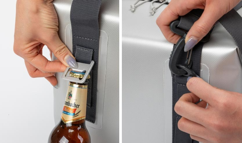 KOVEA Silver Shell Soft Cooler 30L Review featuring the versatile attachment loops