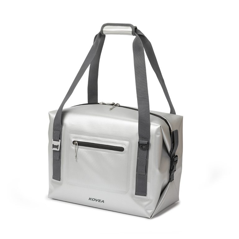 KOVEA Silver Shell Soft Cooler 30L Review showing the complete camping cooler bag
