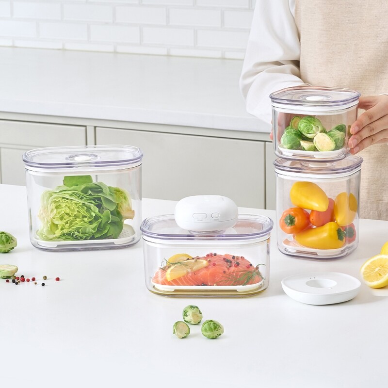LocknLock Fresh Maestro Vacuum Container Review demonstrating easy fresh food storage