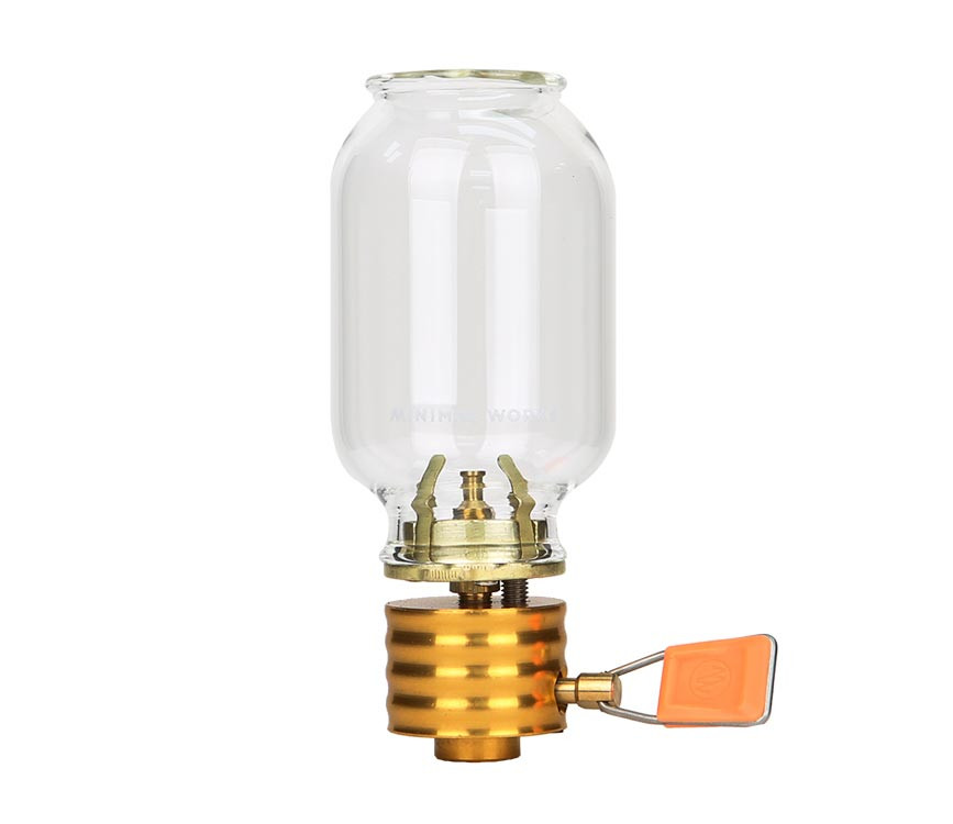 Minimal Works Edison Lantern Orange overview showing the full camping gas lantern design