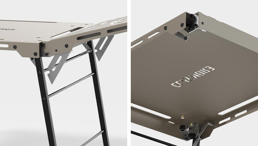 Claymore IGT Expand 40 Basic Set Review showing the folding mechanism and underside