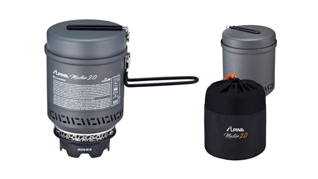 KOVEA Alpine Master 2.0 camping stove with its portable carrying case