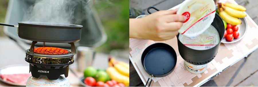 KOVEA Alpine Master 2.0 used for convenient outdoor cooking during camping