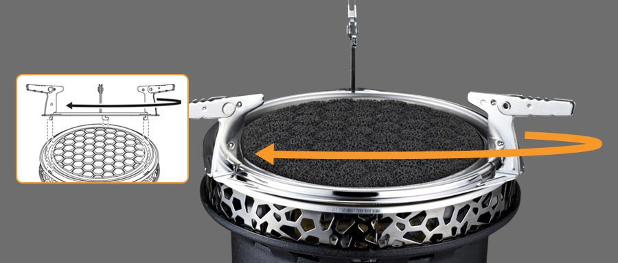 Stable pot support mechanism on the KOVEA Alpine Master 2.0 camping stove