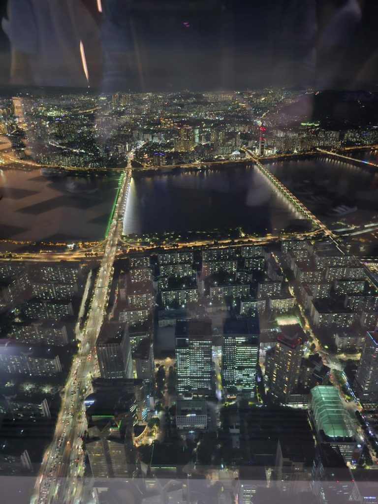 Stunning Seoul night skyline viewed from Lotte World Tower